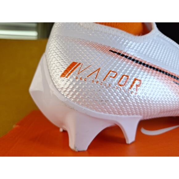 Nike Vapor Edge Pro 360 Football Cleats White Orange Men\'s Size 12.5 CV6345-100 main image 2